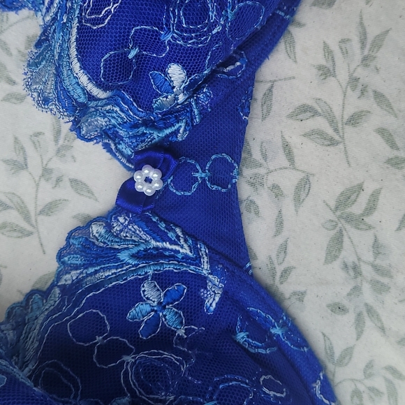 Frederick's of Hollywood underwire blue bra size 42c - Picture 5 of 8
